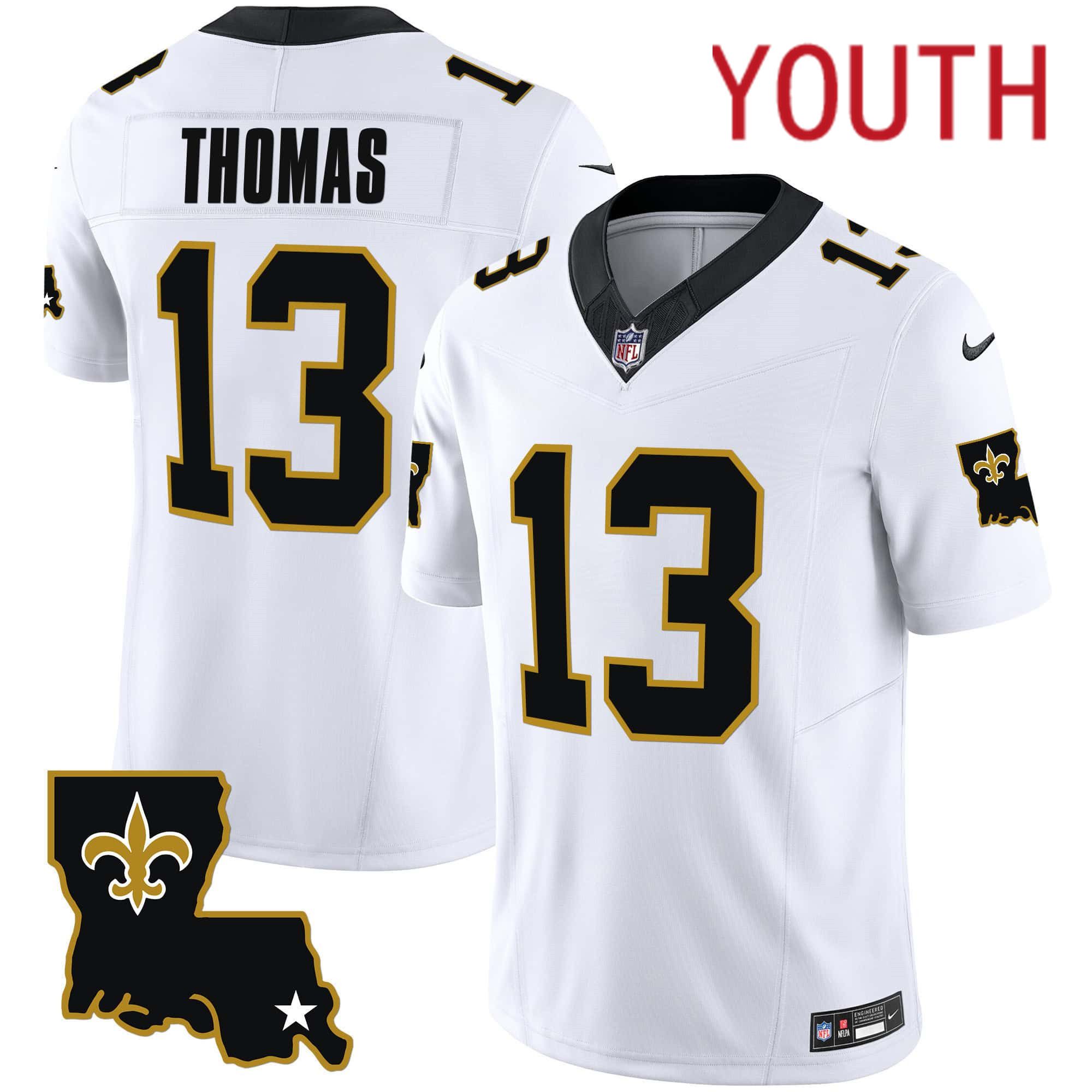 Youth New Orleans Saints #13 Thomas White 2024 Nike 1987 Legacy Vapor Limited NFL Jersey->youth nfl jersey->Youth Jersey